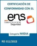 Distintivo Ens Certificacion MEDIA RD311 2022